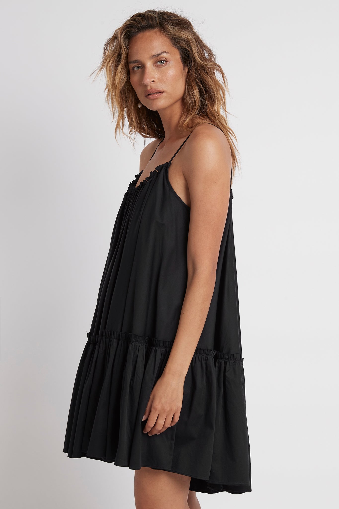 Midsummer Swing Mini Dress | Black ...